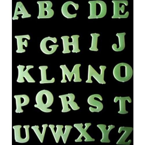 DIY 26 English Letters Glow In The Dark Luminous Alphabets Wall Sticker Child Educational
