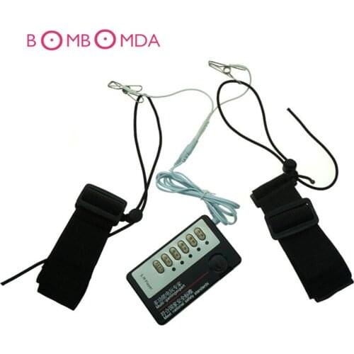 Electric Stimulation Breast Nipple Clamps Slave Bdsm Fetish Erotic Toys Sex Tool For Sale Adult Game