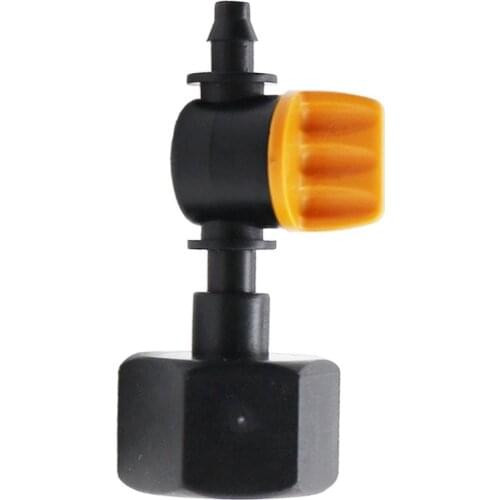 5 Sets 6mm to 4/7mm Interface Miniature Waterstop Valves with 6mm to 1/2" Female thread connectors Garden Irrigation Connectors