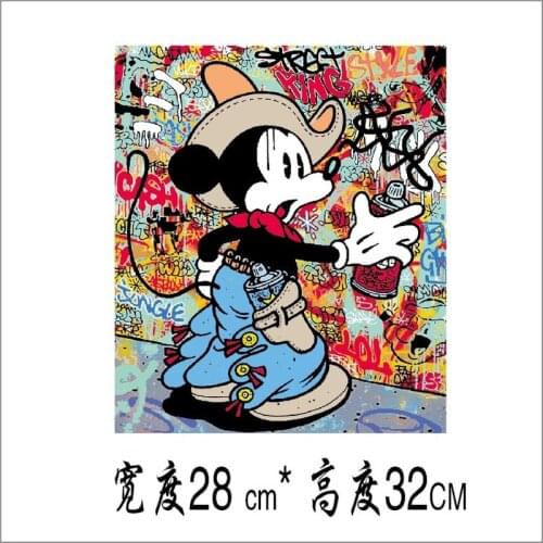 Mickey Mouse Patches for Clothing Heat Transfer Stickers for T-Shirt Iron on Patches for Clothes for Boys Girls Kawaii Custom