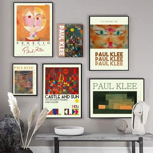 Paul Klee Abstract Castle Tower Sun Moon Cat Posters And Prints Nordic Wall Art Canvas Painting Pictures For Living Room Decor