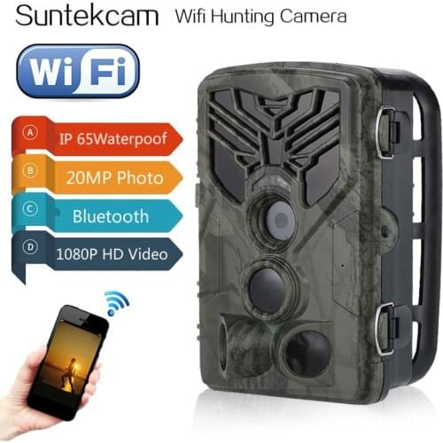 Trail Camera Wifi APP Bluetooth Control Hunting Cameras Wifi830 Live Show Wild 20MP 1080P Night Vision Wildlife Photo Traps