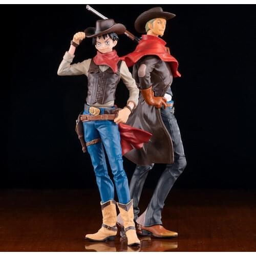 One Piece Anime Figure Luffy Zoro Cowboy look Figure Action Figure Collectible