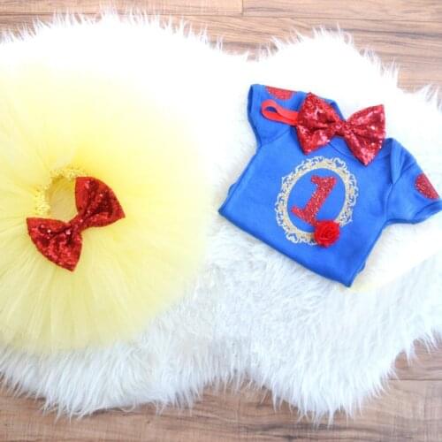 Snow Cosplay Dress For Baby Girls Birthday Party Clothes 1 Year Baptism Dress Sweet Cake Tutu Dress Toddler Gift