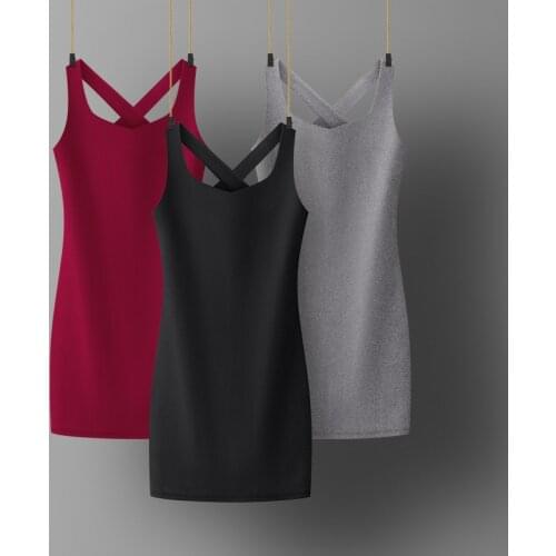 Spring summer Woman Cotton Soft Tank Dress Casual Satin Sexy Camisole Elastic Female Home Beach Dresses