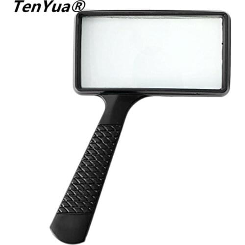 TenYua Portable Handheld high definition Rectangle Workmanship Reading Magnifier Glass lens Loupe for people reading magnifier