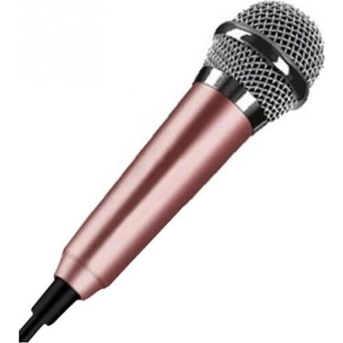 Portable 3.5mm Stereo Studio Mic KTV Karaoke Mini Microphone For Cell Phone Laptop PC Desktop Small Size Microphone