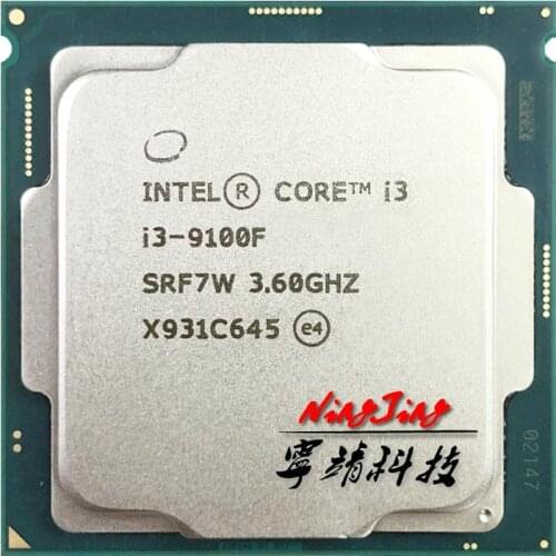 Intel Core i3-9100F i3 9100F 3.6 GHz SRF7W /SRF6N Quad-Core Quad-Thread CPU 65W 6M ProcessorLGA 1151
