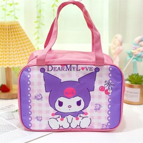 Sanrio Hello Kitty Insulation Bag Lunch Box Bag Melody Handbag big Insulation Cold Storage Lunch Bag Outdoor Picnic Bag