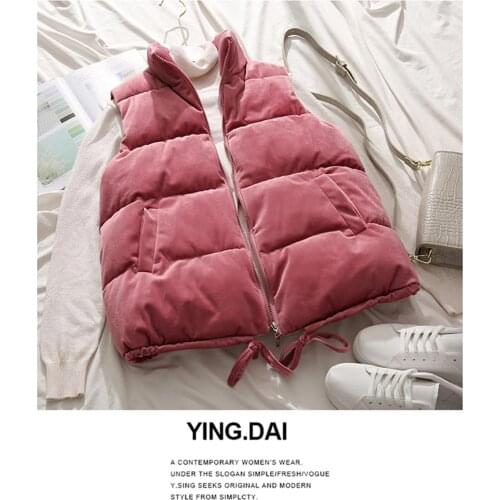 Corduroy Vest Outwear Spring Winter Vest Thick Section Keep Warm Coat Korean Style Solid Sleeveless Waistcoat Womens Clothing