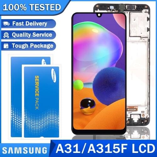 100% Original Dynamic AMOLED LCD Display Touch Screen Digitizer for Samsung Galaxy A31 A315 A315F SM-A315F/DS Repair Parts