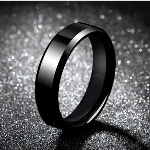 2021 Fashion Charm Jewelry Ring Men Stainless Steel Black Rings For Women Free Shipping