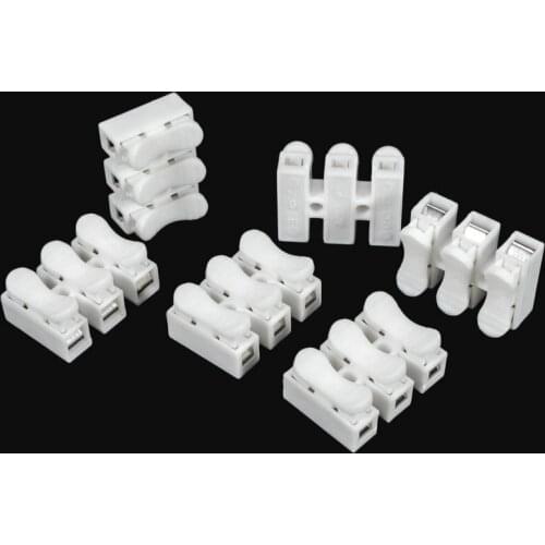 30pcs CH-2 /CH -3 quick press butt terminal wire connection post flame retardant self-locking press terminal