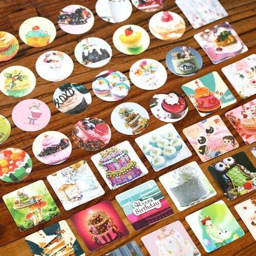 46pcs Sweet Cake mini paper sticker decoration DIY ablum diary scrapbooking label sticker kawaii stationery high quality