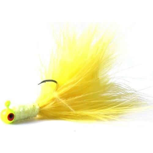 5PC Lead Jig Head 1.9g 2.1g 3.5g 3.8g Tie Feathers Lead Head Hook Jig Fly Fishing Hook Jig Pike Fishing Accessories Tackle FH019