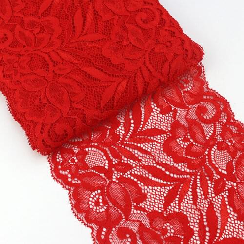 5yards/Lot Stretchy Floral Lace Ribbon DIY Crafts Fabric Lace Tape Dress Clothing Top Bra Shorts Material 15cm White Lace Trim