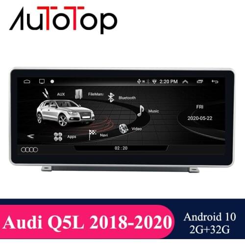 AUTOTOP 10.25" Car Multimedia Player Radio Tape Recorder For Audi Q5L 2018 2019 2020 Car GPS Navigation Auto Head Unit Monitor