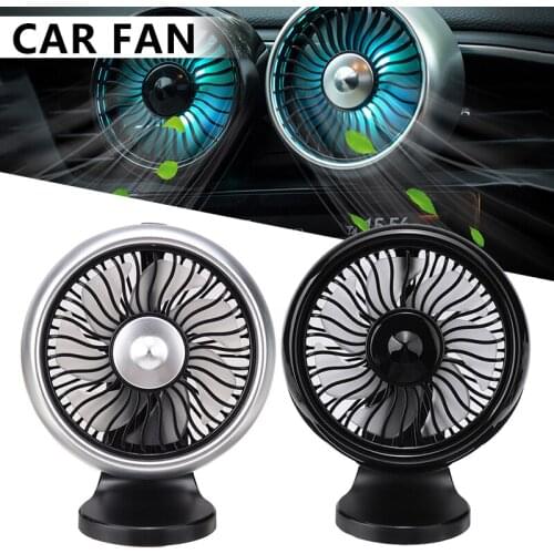Car Interior Accessories 1pc Colorful USB Car Cooling Swing Fan 12V 4W 3 Speed Ventilation Board Summer Auto Fans
