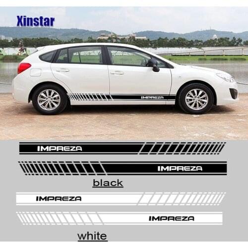 2pcs car side sticker for subaru wrx impreza