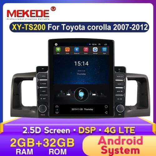 4G LTE HD Android 9.7" Tesla screen Car GPS For Toyota Corolla E120 BYD F3 vehicle radio Multimedia player support SWC