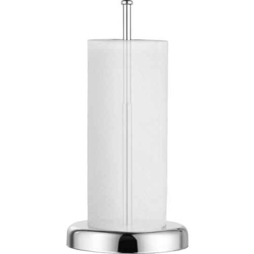 Stainless Steel Paper Towel Holder Stand for Kitchen Countertop Paper Roll Holder with Weighted Base for Standard or Gaint Rolls