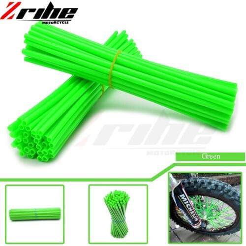 For bmw kawaskai 72Pcs Motorcycle Dirt Bike Wheel Rim Spoke Skins Covers Wrap Tubes Decor Protector Kit Wheel Protection