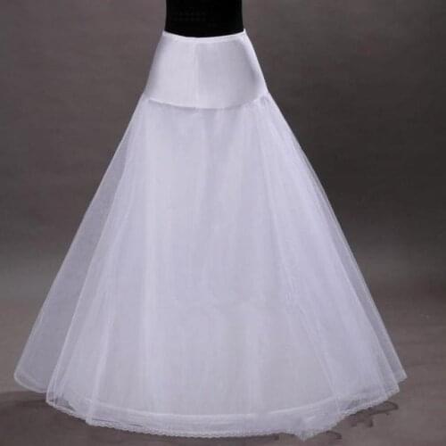 1-hoop 2-layer Tulle Aline Petticoat Bridal Wedding Petticoat Underskirt Crinolines for Wedding Dress
