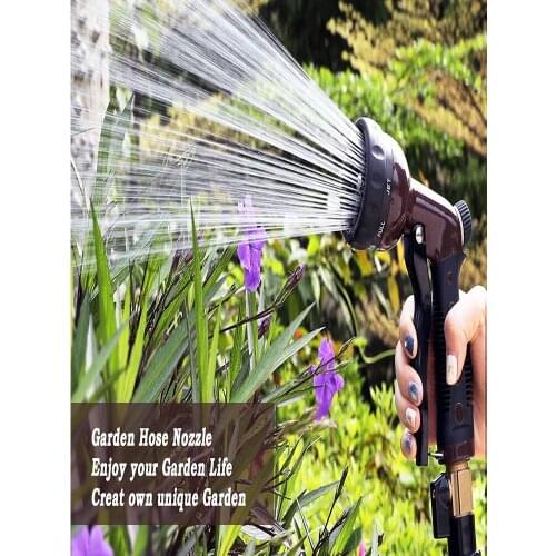 Garden Hose Nozzle,Heavy-Duty Metal Water Hose Nozzle with Adjustable Spray Patterns,Ideal for Watering Plants and Lawn