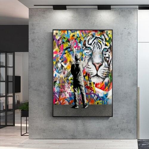 Graffiti Boy Street Art Canvas Posters and Print Painting Figure Abstract Wall Picture Morden Living Room Home Decoration Poster