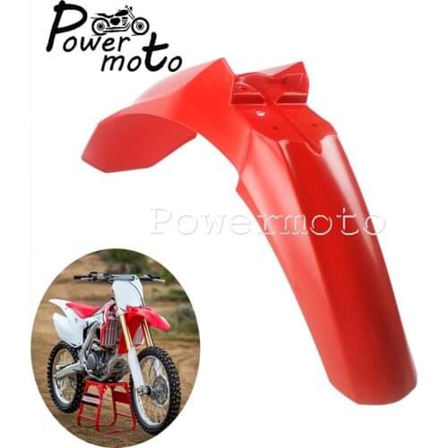 Red Motocross Dirt Bike Plastic Front Fender MX Dual Sport Mudguard Enduro Mud Guards For Honda CRF250R 2013-2016 CRF450R 2014-2