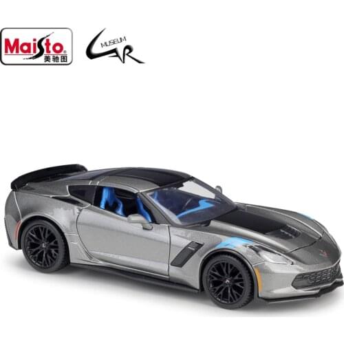 Maisto 1:24 Model Car Simulation Alloy Racing Metal Toy Car Children Toy Gift Collection Chevrolet 2017 Corvette Grand Sport