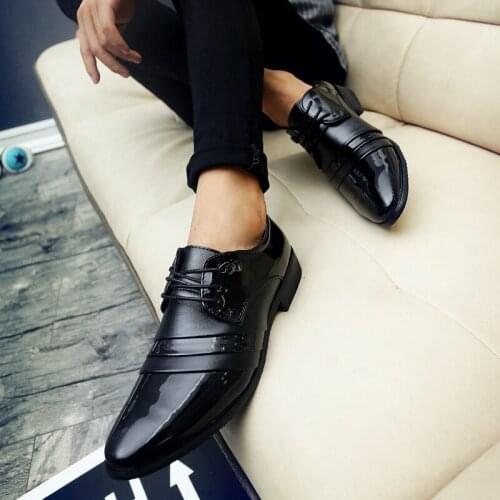 Fashion Slip On Men Dress Shoes Men Oxfords Fashion Business Dress Men Shoes 2021 New Classic Leather MenS Suits Shoes