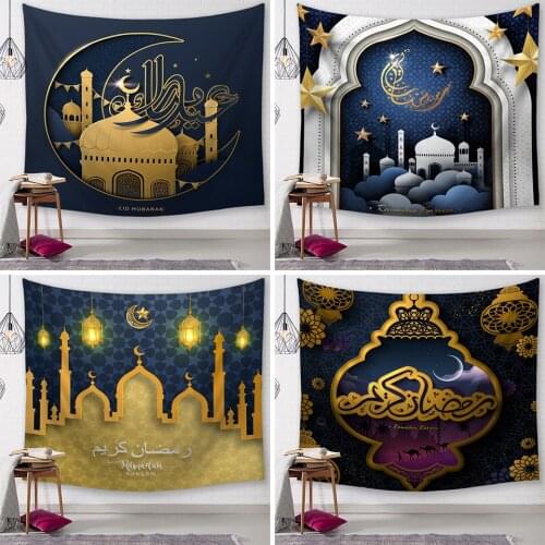 Islam Ramadan Tapestry Wall Hanging Ouija Prophet Moon Mandala Psychedelic Carpet Wall Blanket Sofa Cover Table Cloth Home Decor
