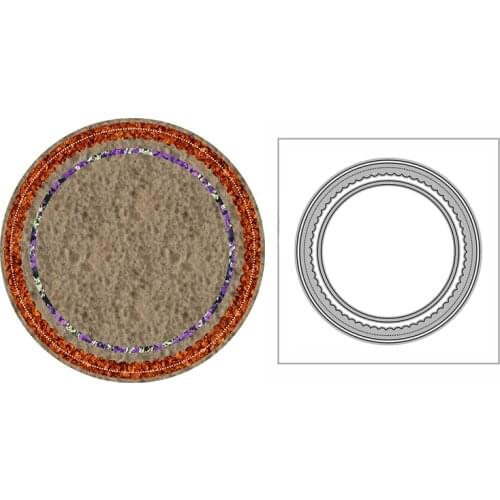 New Inverted Scalloped Circle Frame Craft Embossing Mold 2021 Metal Cutting Dies for DIY Decor Scrapbooking Album Card Making