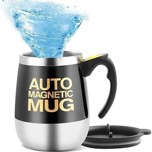 Creative 304 stainless steel new automatic stirring magnetic cup coffee milk stirring cup blender smart blender thermos cup