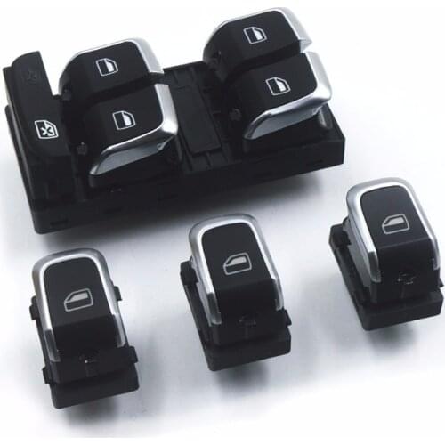 New Chrome Master Switch 3pcs Window Button For A5 A4 Allroad Quattro B8 Q5 8K0959851A 8K0 959 855A 4GD959855 8KD 959 855