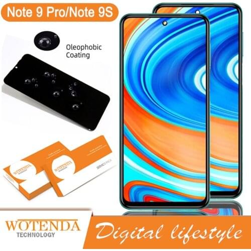 Original 6.67'' Display Replacement For Xiaomi Redmi Note 9 Pro LCD Touch Screen Digitizer Assembly For Redmi Note 9S Display