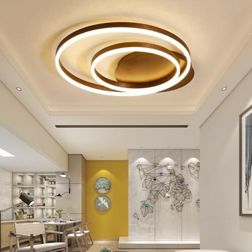Postmodern LED1/2 ring/ring living room bedroom dining room ceiling lamps Commercial office ceiling Lightings Lighting fixture