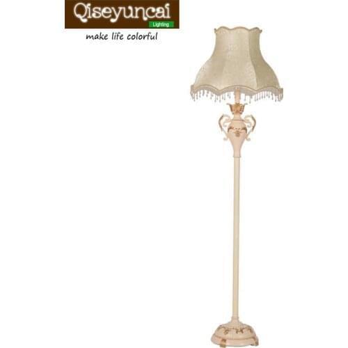 Qiseyuncai Nordic living room floor lamp creative luxury vertical floor lamp country retro study bedroom bedside table lamp