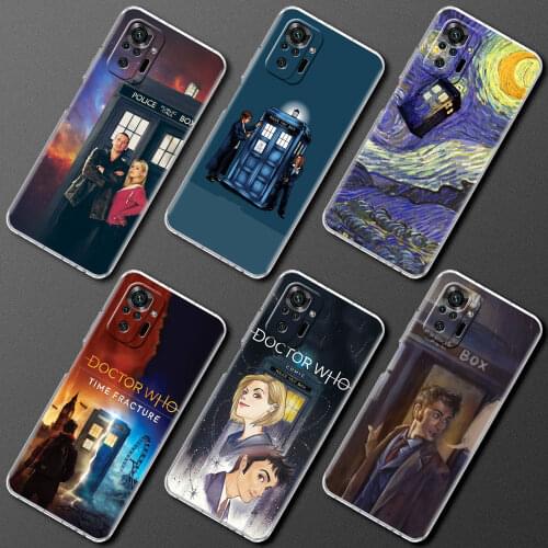 Silicone Cover For Xiaomi Redmi Note 10 9 Pro 9S 8 9C 7 8T 10S 9A 7A 8A K40 K20 Shockproof Soft Phone Case Box Doctor Who Fundas