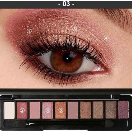 10 Color Eyeshadow Palette Smoky Dramatic Eyes Makeup Natural Neutral Eye Makeup Shimmer Matte Eye Shadow Palette TSLM1