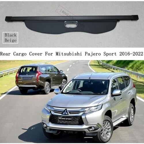 Rear Cargo Cover For Mitsubishi Pajero Sport 2016-2022 Privacy Trunk Screen Security Shield Shade Black Beige Auto Accessories