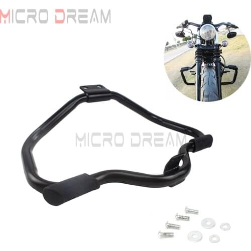 Matte Black Highway Crash Bar Mustache Engine Guard For Harley Sportster XL 1200 Iron 883 XL883N Roadster SuperLow XL883L 48 72