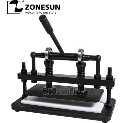 ZONESUN 3616cm Double Wheel Hand leather cutting machine for bag photo paper PVC/EVA sheet mold cutter leather Die cutting tool