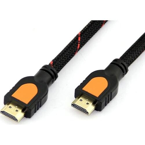 1 Foot short HDMI Cable for HD TV 3D 1080p One Feet HDMI 1.4 braided gold
