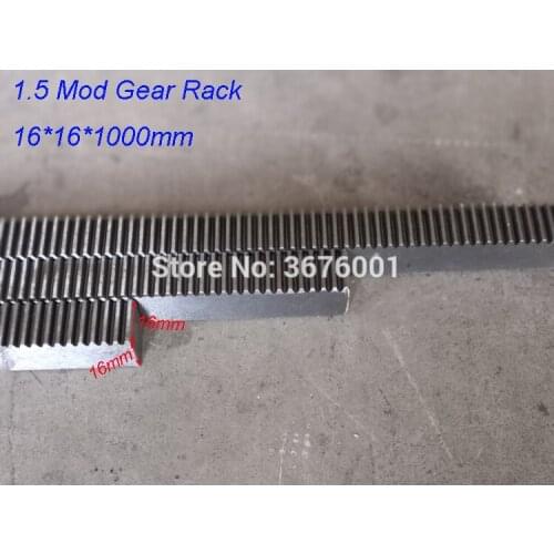 1Pcs 1.5M Mold 16*16*1000mm Gear Rack Precision CNC Rack Straight Teeth 1325 engraving Mechine CNC Router