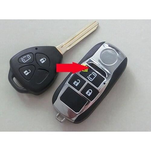 10PCS/lot For Toyota Camry Corolla RAV4 Reiz Modified Folding Flip Remote Key Case 3 Buttons Fob Key Shell