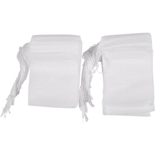 100 Pcs Disposable Empty Tea Bag String Heat Seal Filter Paper