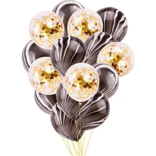 15 pcs 12 Inch Painting Agate Balloon Colorful Cloud Balloon Set Birthday Party Wedding Balloon Decoration