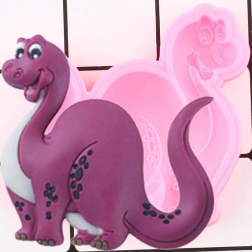 3D Cartoon Dinosaur Silicone Molds DIY Baby Birthday Fondant Cake Decorating Tools Cookie Baking Candy Chocolate Gumpaste Moulds
